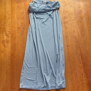 Maxi Skirt Blue and White Striped